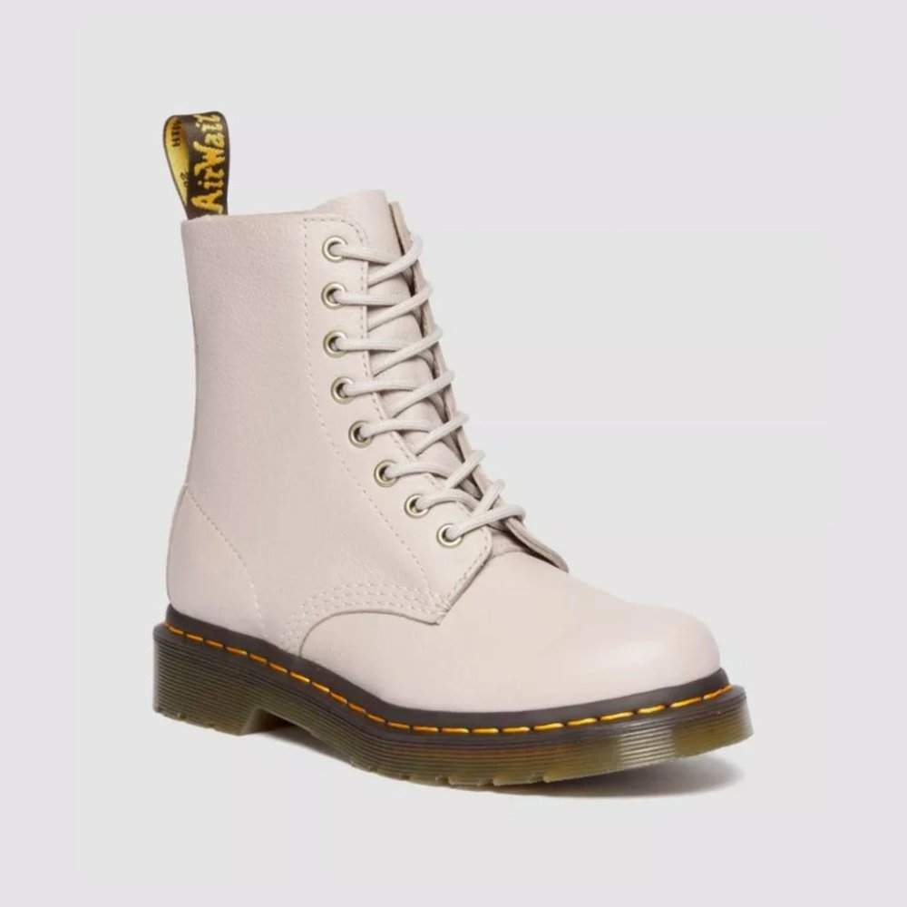 Dr. Martens Women's 1460 Pascal Leather Boots - Vintage Taupe Virginia NWB